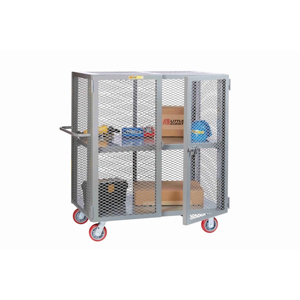Mobile Security Locker, 24"X48", 2000 lbs., Handle, 1 Adj Shelf